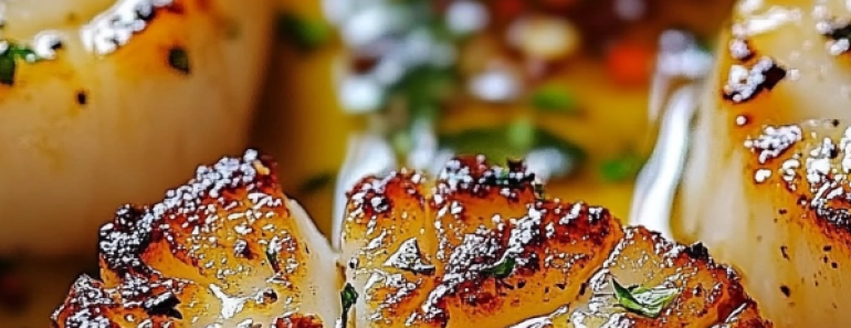 Garlic Butter Baked Scallops