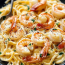 Creamy Parmesan Garlic Shrimp Pasta