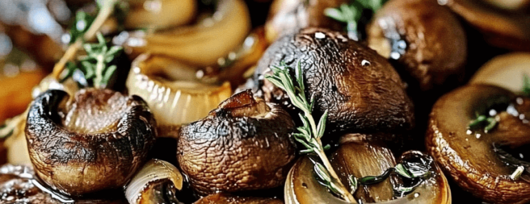 Ribeye Steak with French Onions & Mushrooms