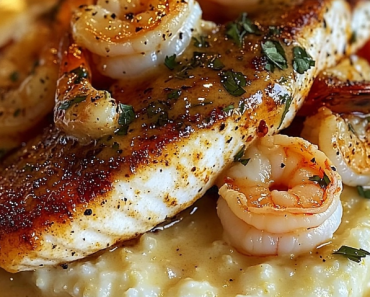 Red Snapper, Shrimp & Grits with Cajun Cream Sauce